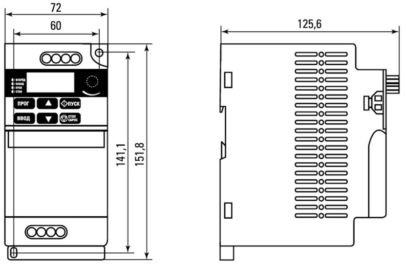 Габариты vector-75 compact